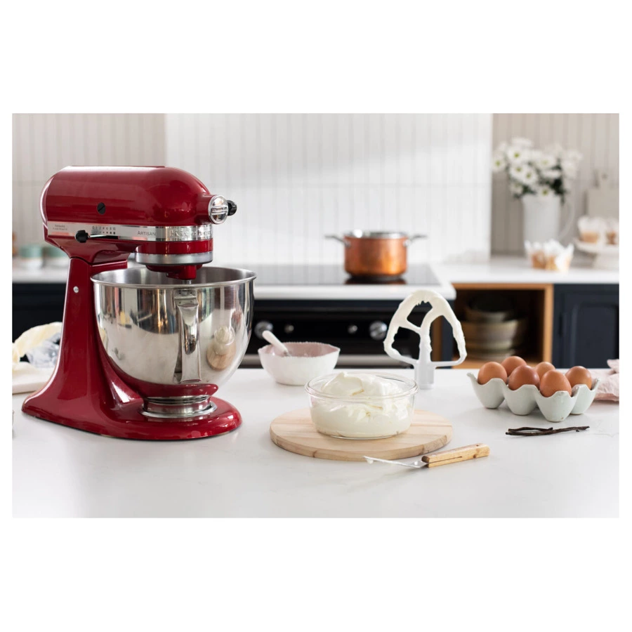 Миксер планетарный KitchenAid Artisan 4,8 л, 4 насадки, экран, 2 чаши, 5KSM175PSECA, карам.яблоко