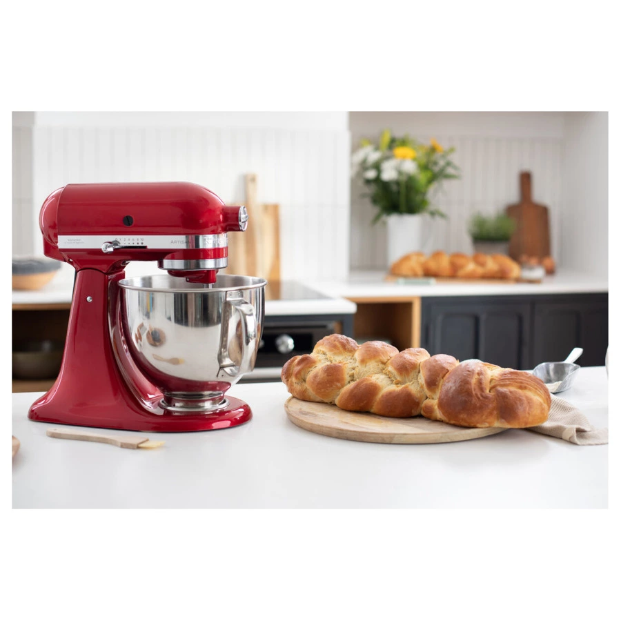 Миксер планетарный KitchenAid Artisan 4,8 л, 4 насадки, экран, 2 чаши, 5KSM175PSECA, карам.яблоко