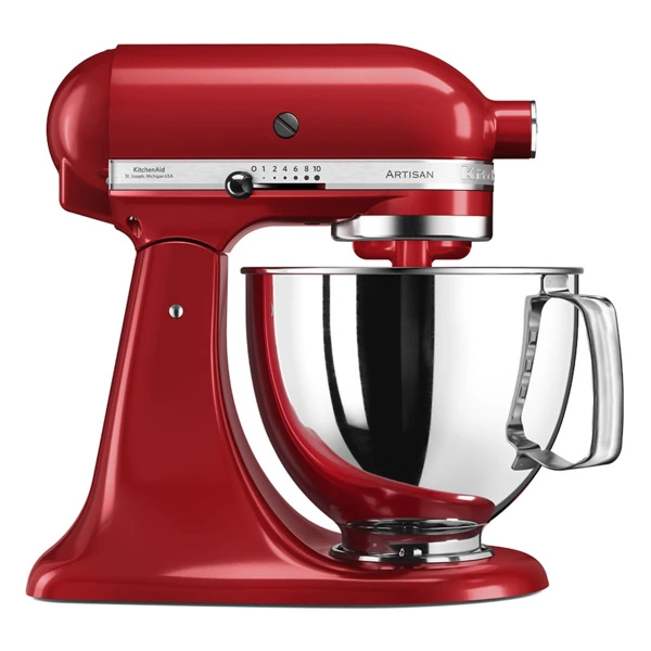 Миксер планетарный KitchenAid Artisan 4,8 л, красный, 5KSM125EER, 3 насадки