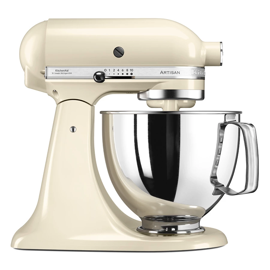 Миксер планетарный KitchenAid Artisan 4,8 л, кремовый, 5KSM125EAC, 3 насадки