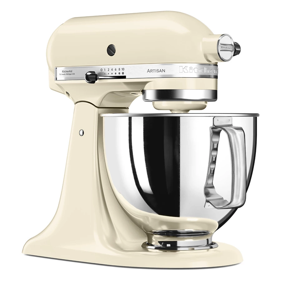 Миксер планетарный KitchenAid Artisan 4,8 л, кремовый, 5KSM125EAC, 3 насадки