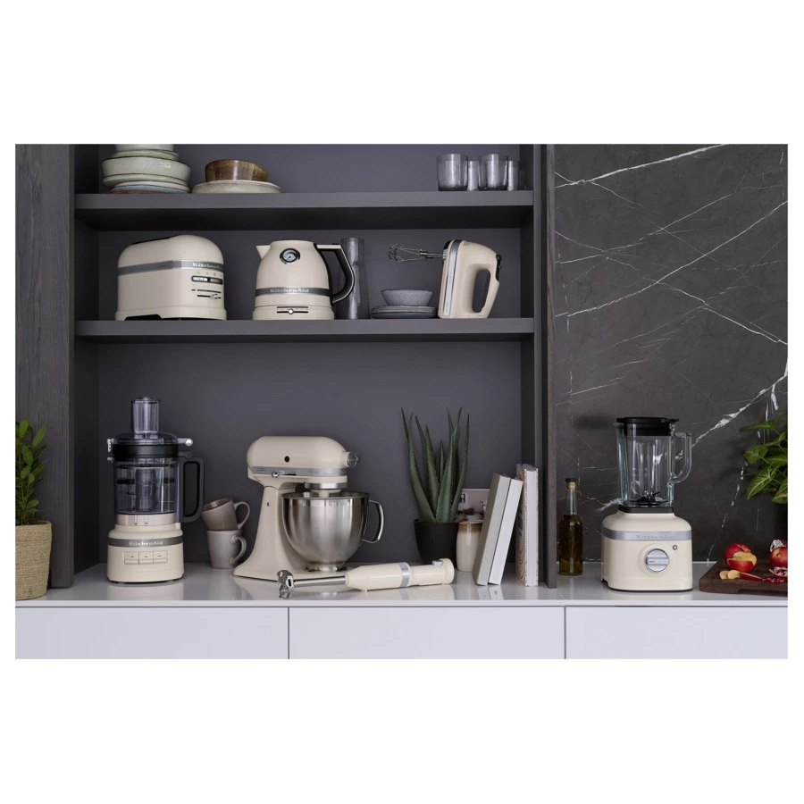 Миксер планетарный KitchenAid Artisan 4,8 л, кремовый, 5KSM125EAC, 3 насадки