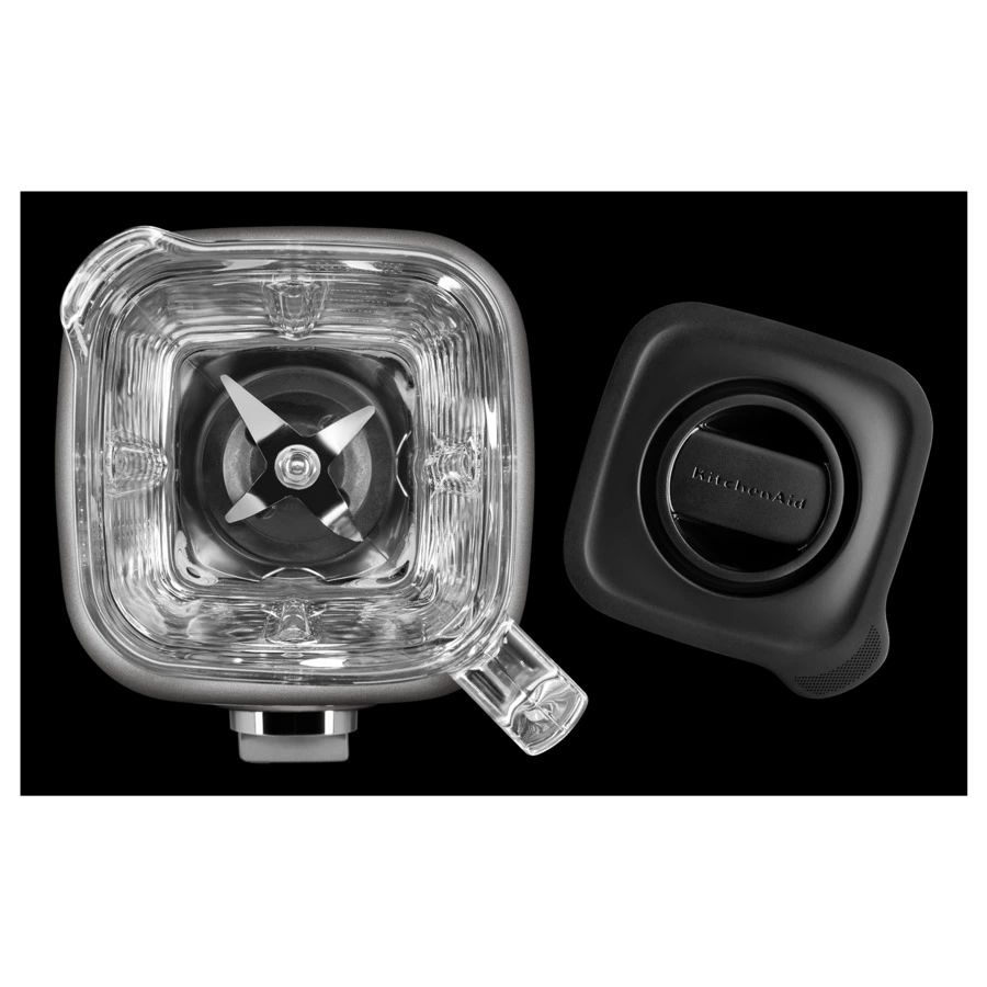 Блендер стационарный KitchenAid Artisan K400, стеклянный стакан 1,4 л, 5KSB4026EMS, серебр.медальон,