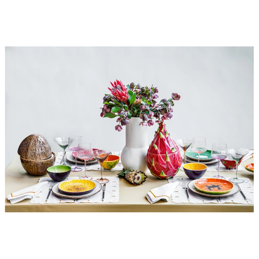 Тарелка закусочная Bordallo Pinheiro Тропические фрукты Кокос 21 см, керамика