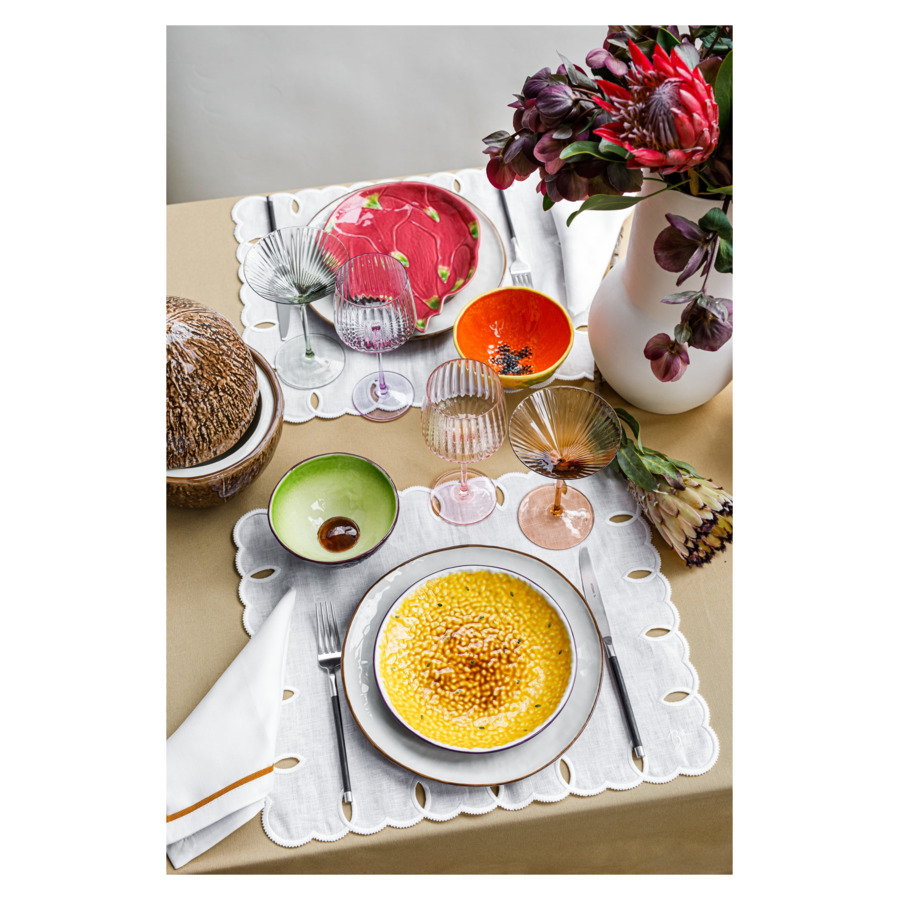 Тарелка закусочная Bordallo Pinheiro Тропические фрукты Кокос 21 см, керамика