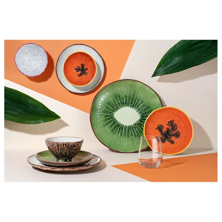 Тарелка закусочная Bordallo Pinheiro Тропические фрукты Кокос 21 см, керамика