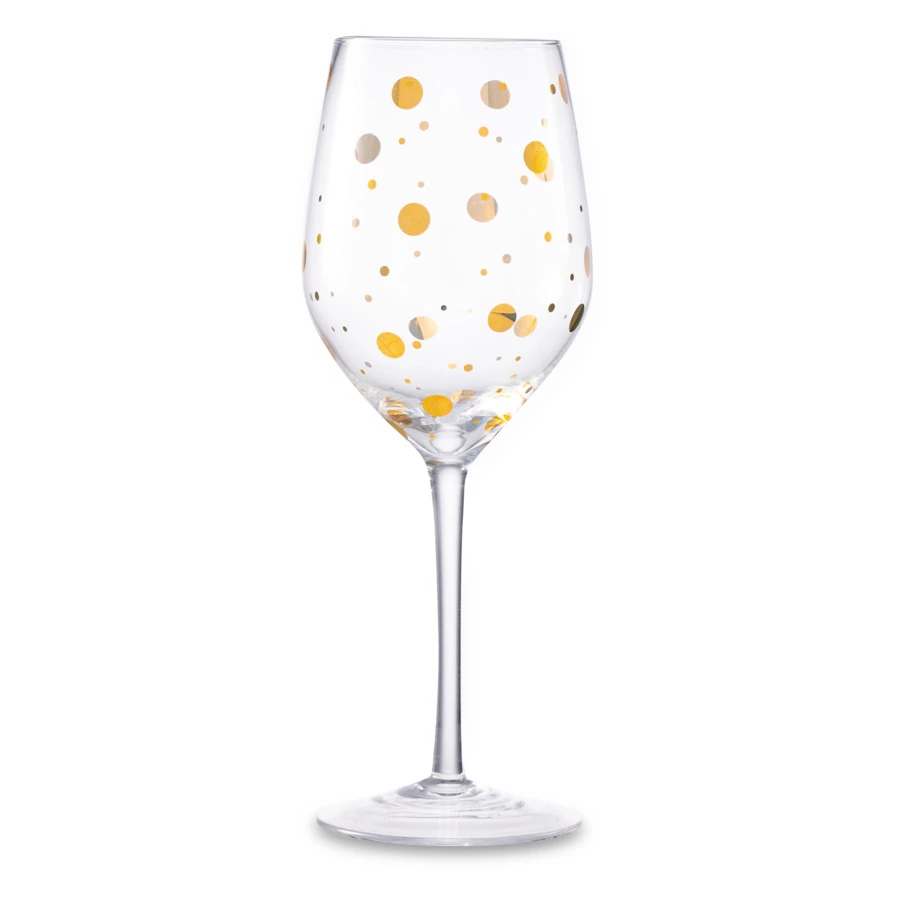 Набор бокалов для белого вина Mikasa Cheers 400 мл, 4 шт, стекло, золотистый декор, п/к