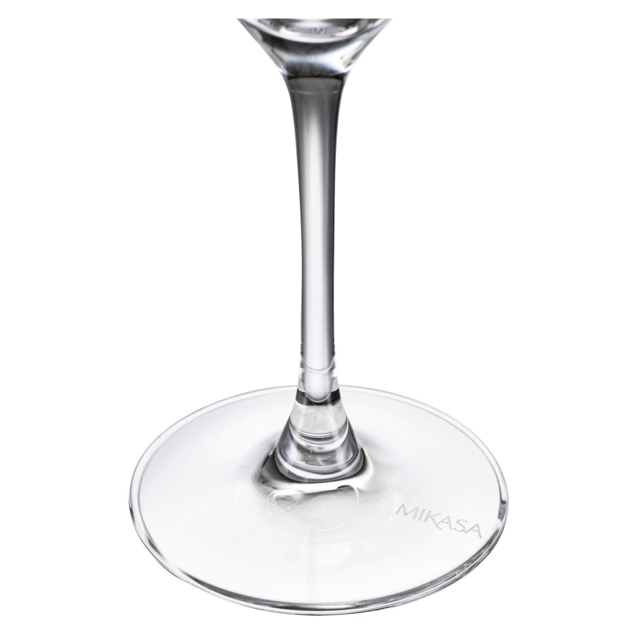 Набор бокалов для мартини Mikasa Cheers 290 мл, 4 шт, стекло, серебристый декор, п/к