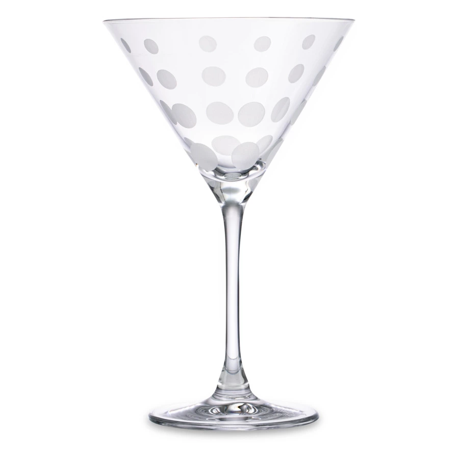 Набор бокалов для мартини Mikasa Cheers 290 мл, 4 шт, стекло, серебристый декор, п/к