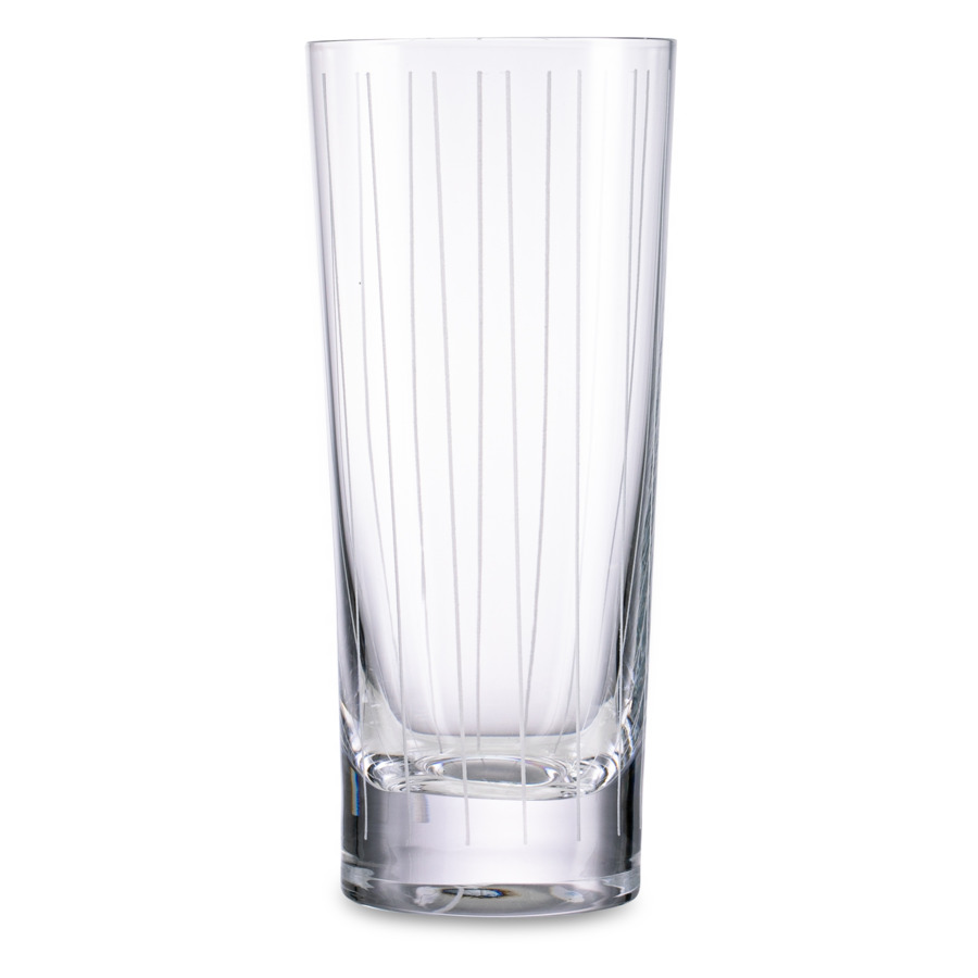 Набор стаканов для воды Mikasa Cheers 550 мл, 4 шт, стекло, серебристый декор, п/к