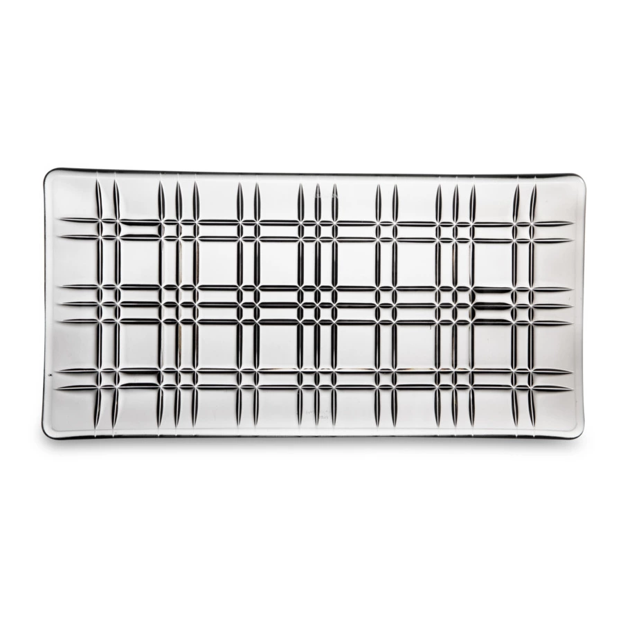 Блюдо прямоугольное Nachtmann Square 28 см, хрусталь бессвинцовый, серый, п/к