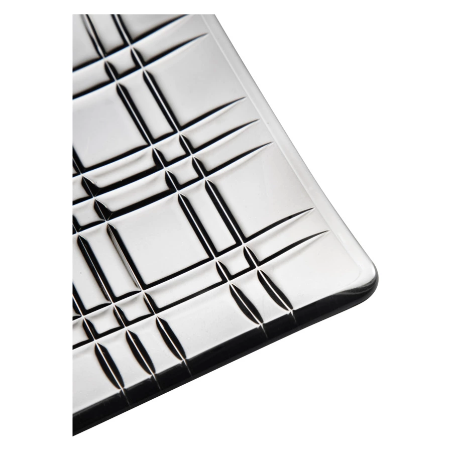 Блюдо прямоугольное Nachtmann Square 28 см, хрусталь бессвинцовый, серый, п/к