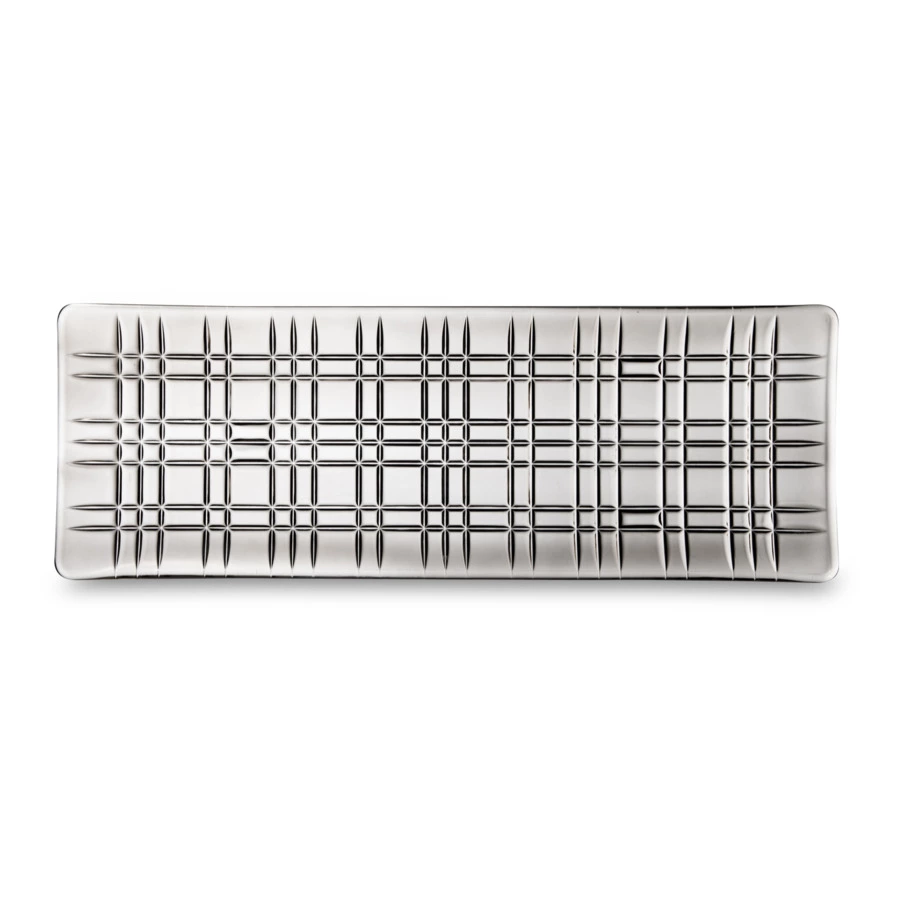 Блюдо прямоугольное Nachtmann Square 42 см, хрусталь бессвинцовый, серый, п/к