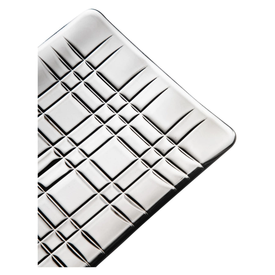 Блюдо прямоугольное Nachtmann Square 42 см, хрусталь бессвинцовый, серый, п/к