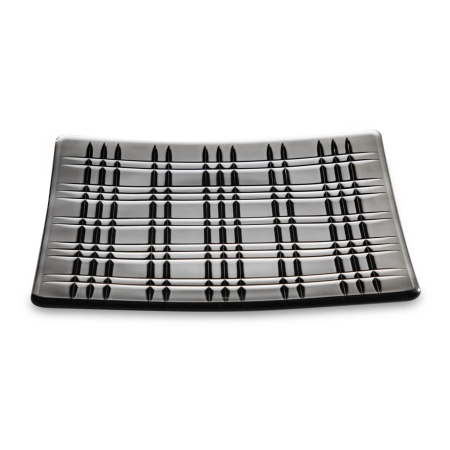 Набор блюд квадратных Nachtmann Square 21 см, 2 шт, хрусталь бессвинцовый, серый, п/к