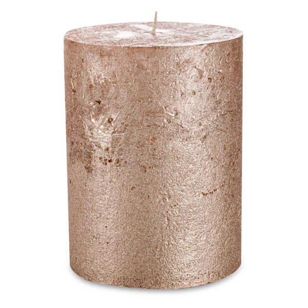 Свеча цилиндрическая Luz your senses 13 см, кремовый металлик