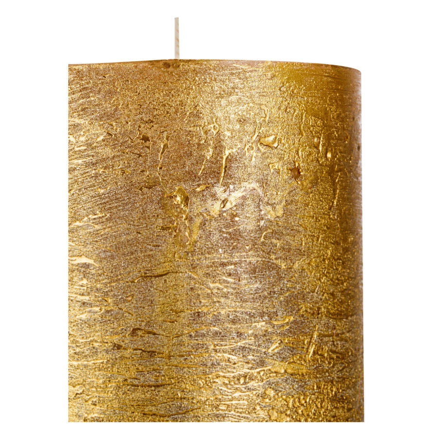 Свеча цилиндрическая Luz your senses 13 см, золотистый металлик