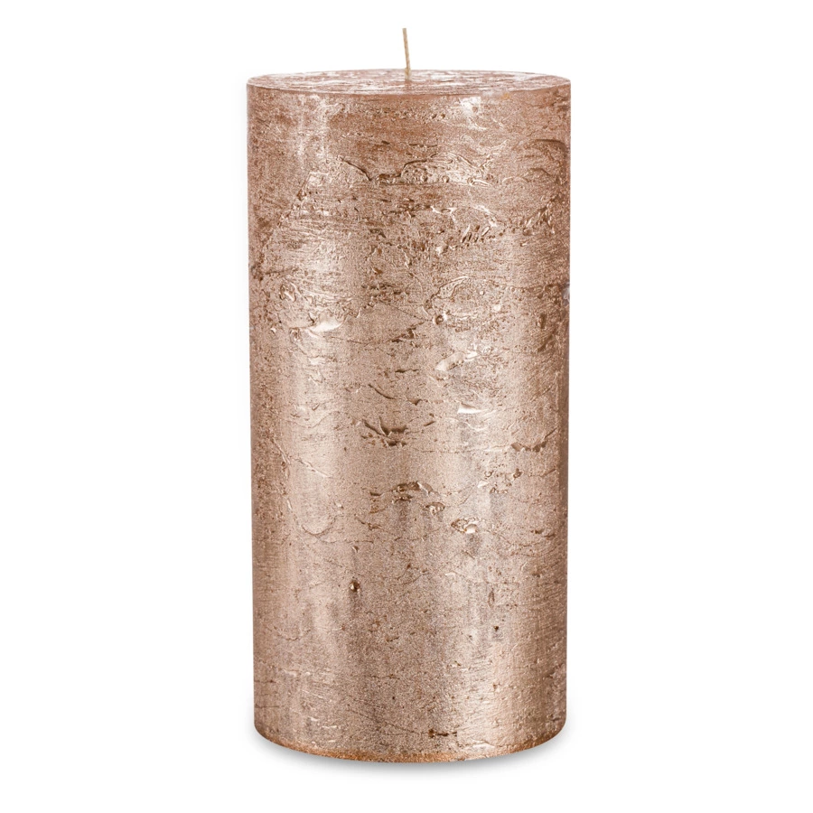 Свеча цилиндрическая Luz your senses 20 см, кремовый металлик