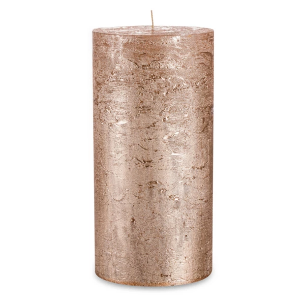 Свеча цилиндрическая Luz your senses 20 см, кремовый металлик