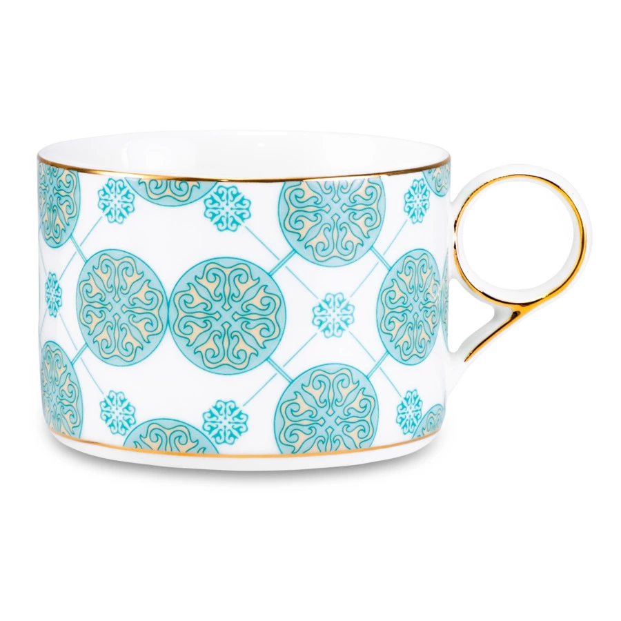 Чашка чайная с блюдцем Mix&Match Home Максим, фарфор