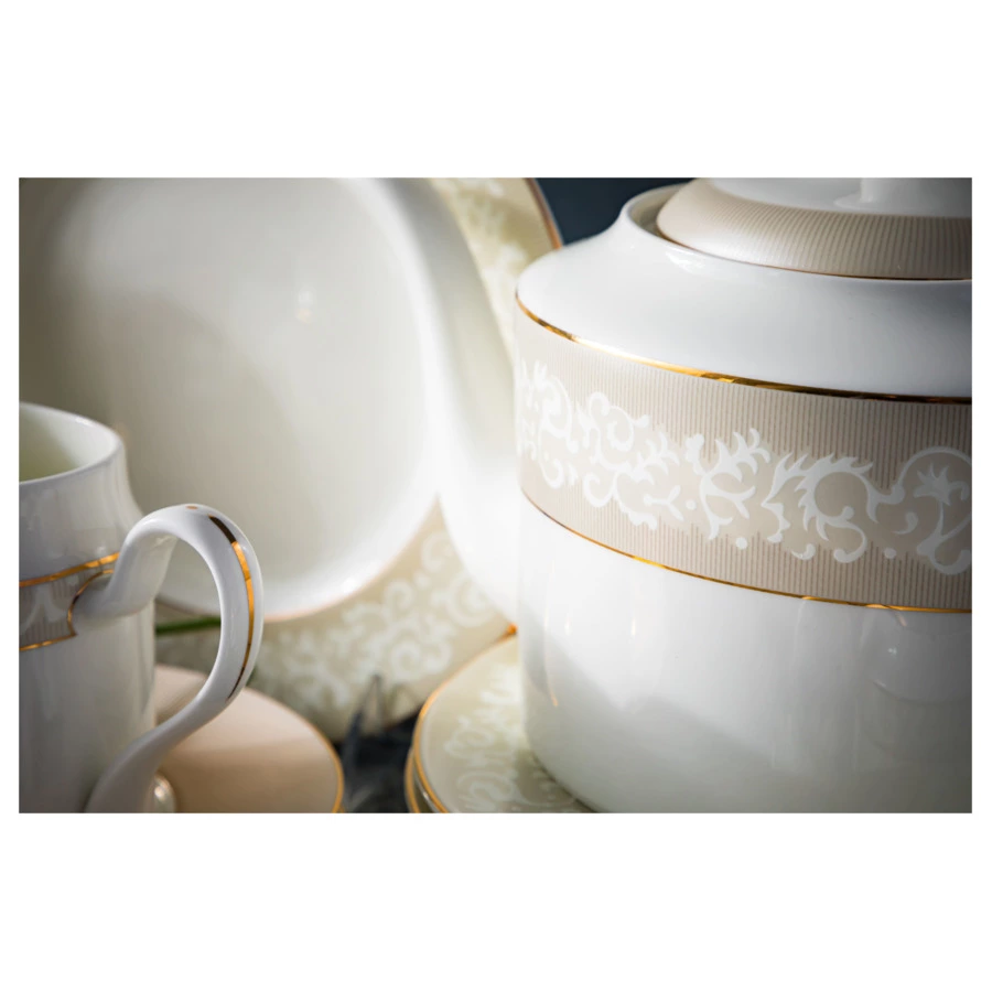 Сервиз чайный Mix&Match Home Елена на 6 персон 21 предмет, фарфор, п/к