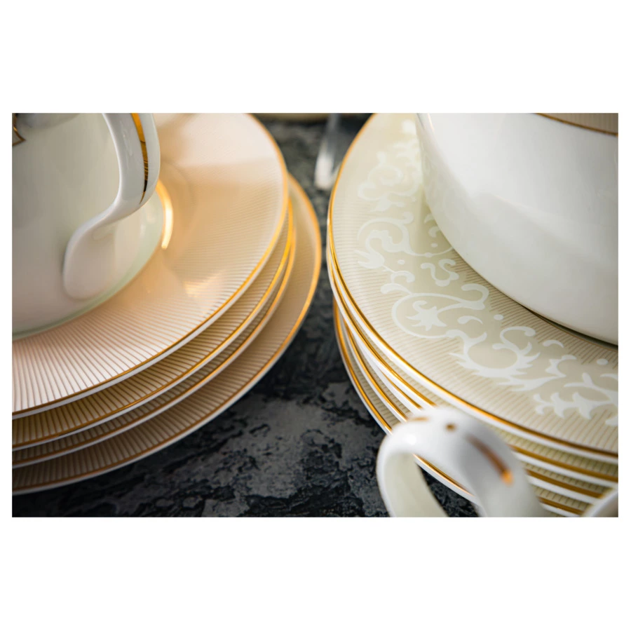 Сервиз чайный Mix&Match Home Елена на 6 персон 21 предмет, фарфор, п/к