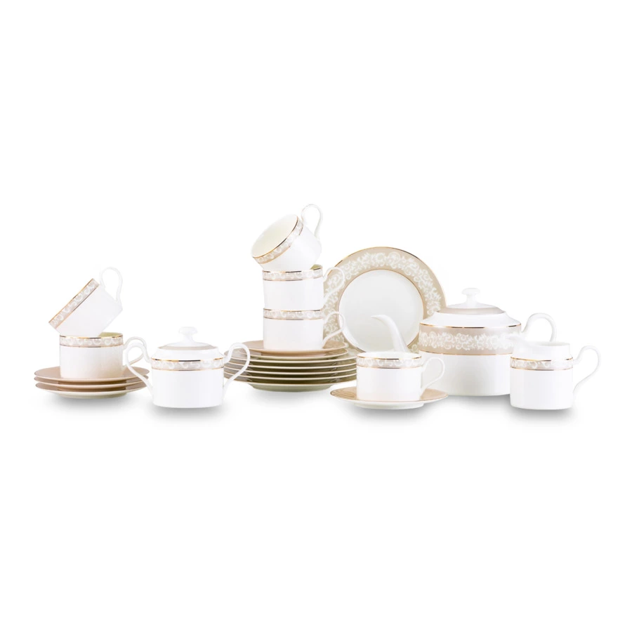 Сервиз чайный Mix&Match Home Елена на 6 персон 21 предмет, фарфор, п/к