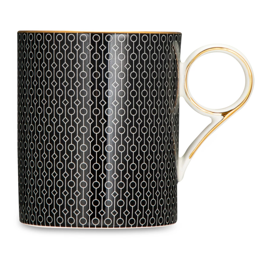 Кружка Mix&Match Home Вола 350 мл, фарфор, черная