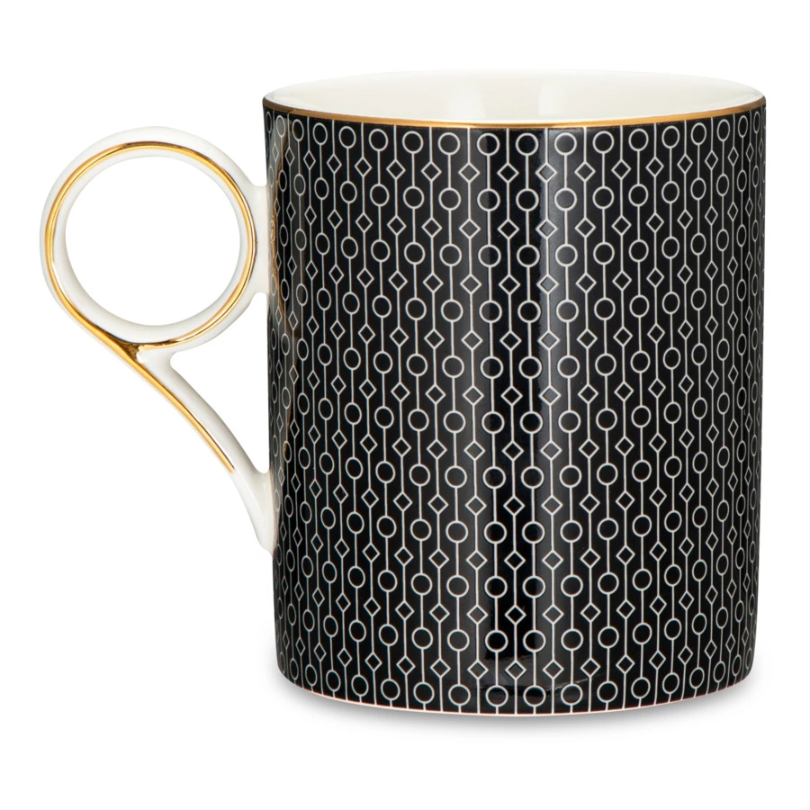 Кружка Mix&Match Home Вола 350 мл, фарфор, черная