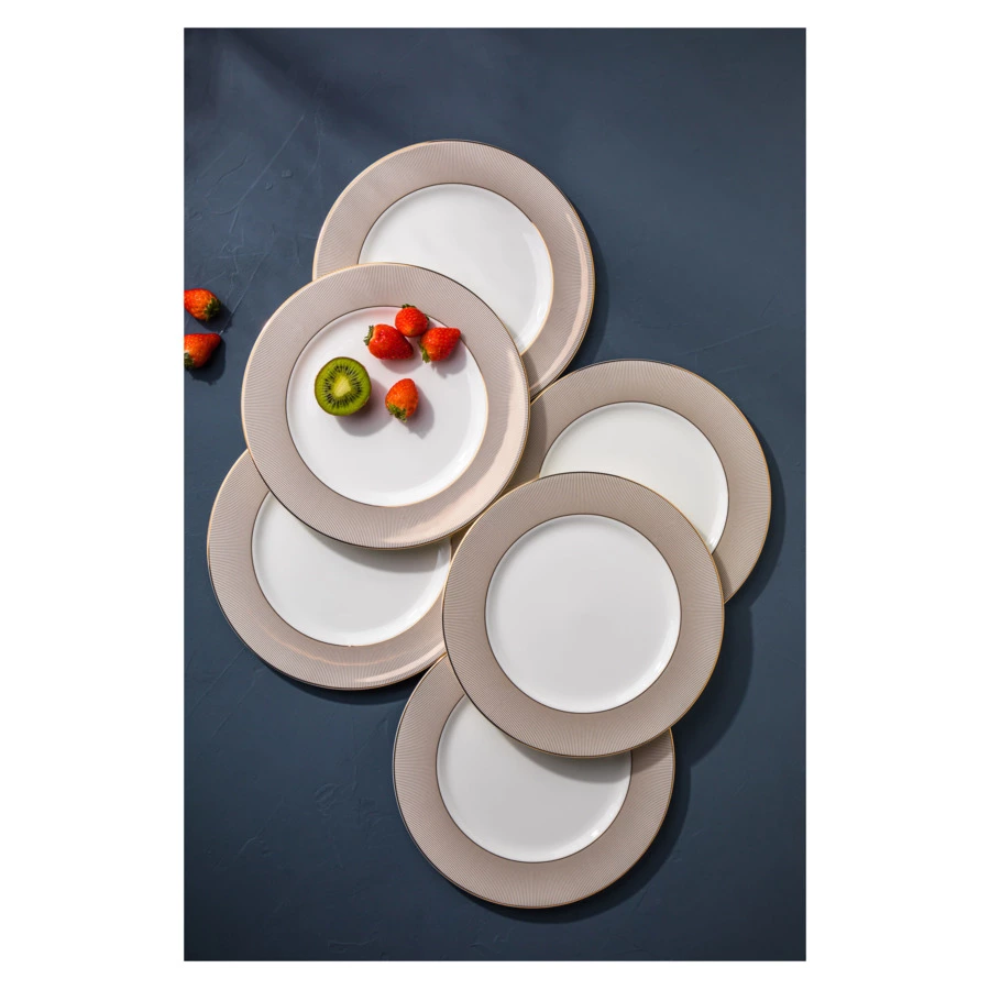 Набор тарелок закусочных Mix&Match Home Елена 23 см, фарфор