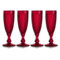 Набор бокалов для шампанского Vista Alegre Бикош 110 мл, 4 шт, красный