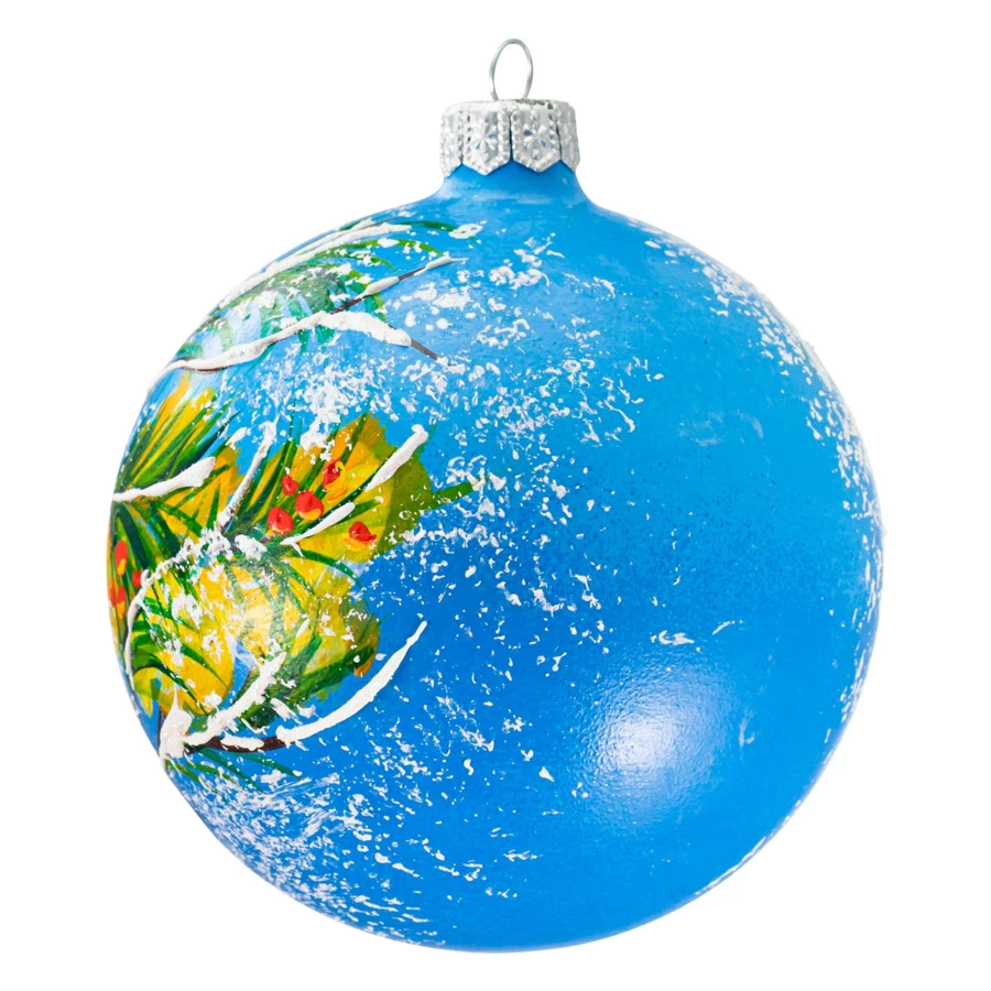 Игрушка елочная шар Bartosh Кролик №3, 10 см, стекло, п/к