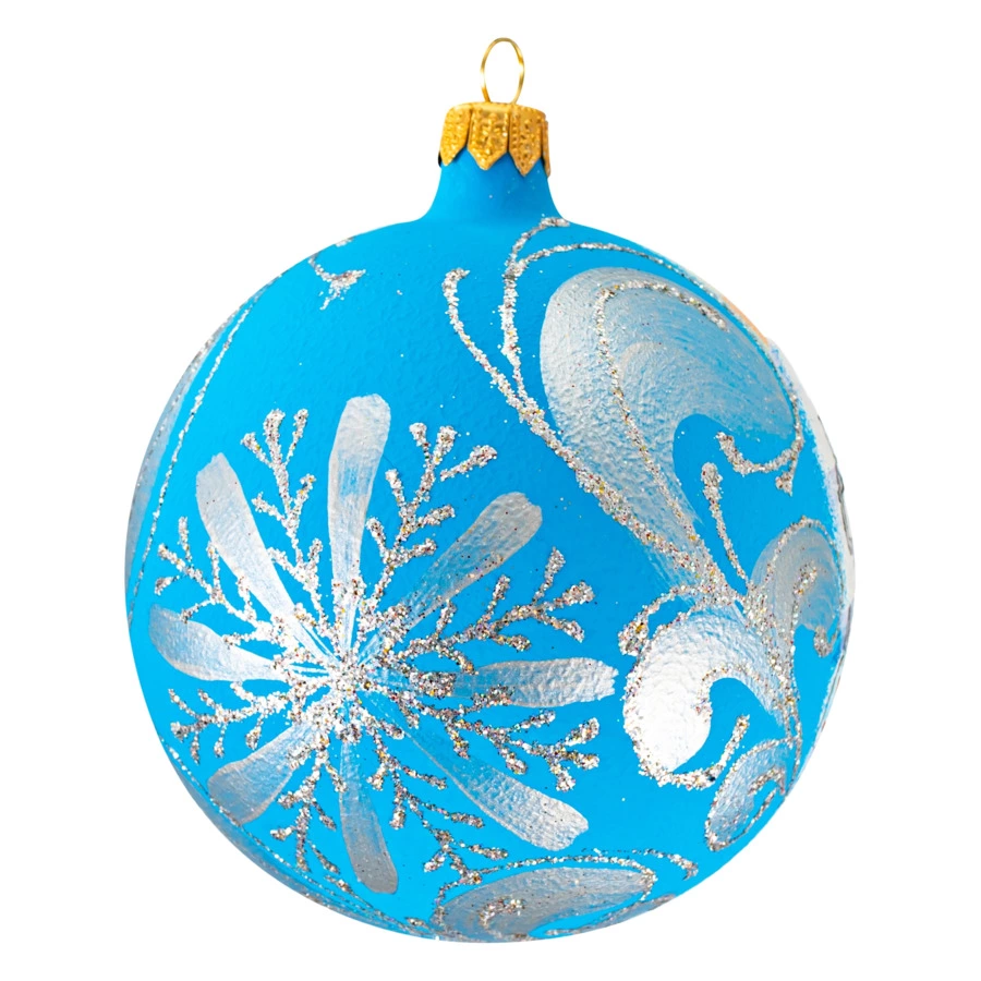 Игрушка елочная шар Bartosh Котики №3, 10 см, стекло, п/к