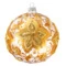 Игрушка елочная шар Bartosh Рождественник 10 см, стекло, п/к, золотой