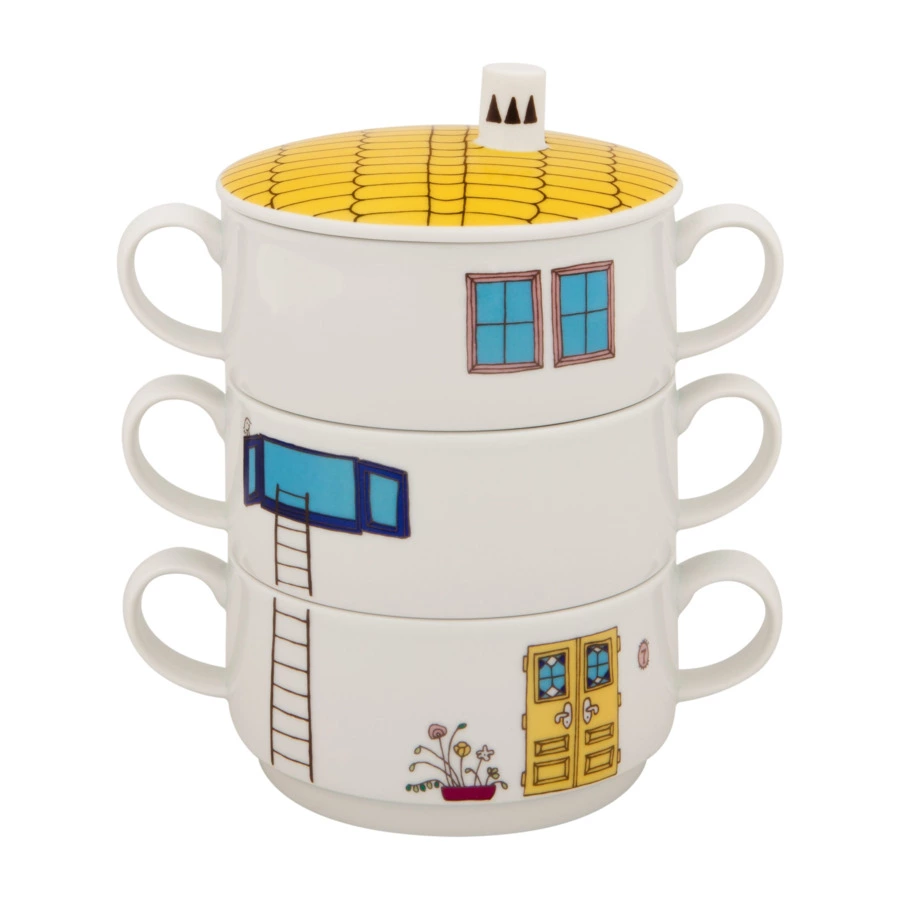 Набор бульонниц Vista Alegre Цветочный квартал 3 шт, фарфор