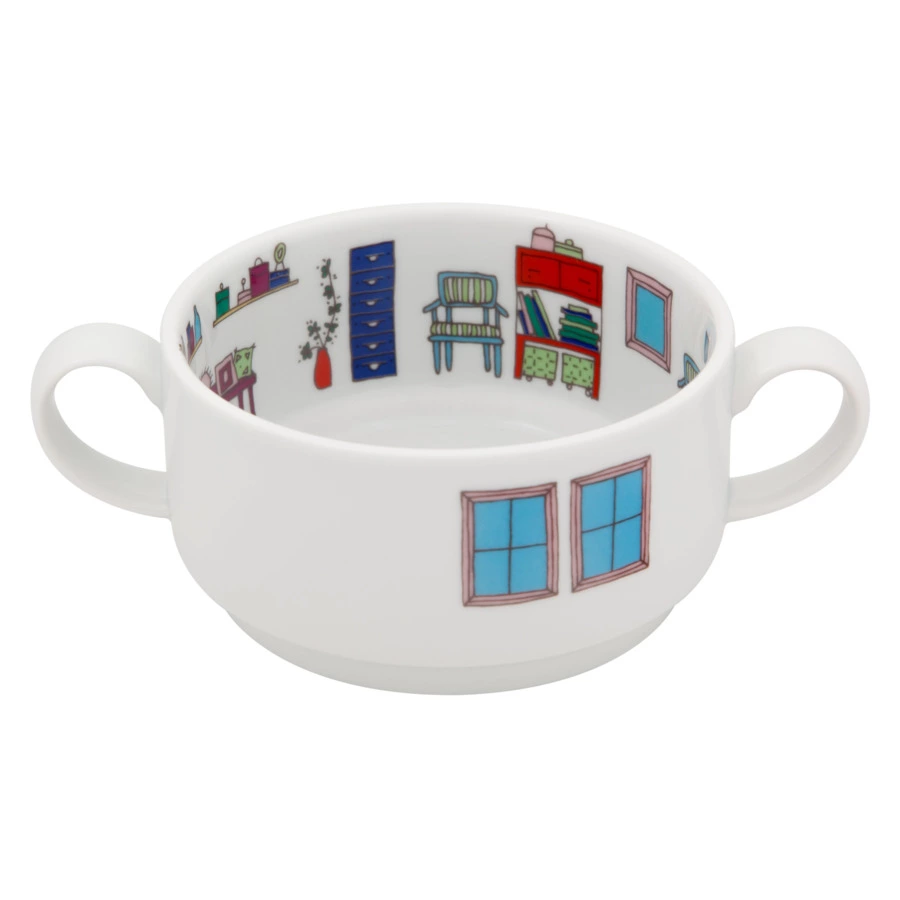 Набор бульонниц Vista Alegre Цветочный квартал 3 шт, фарфор