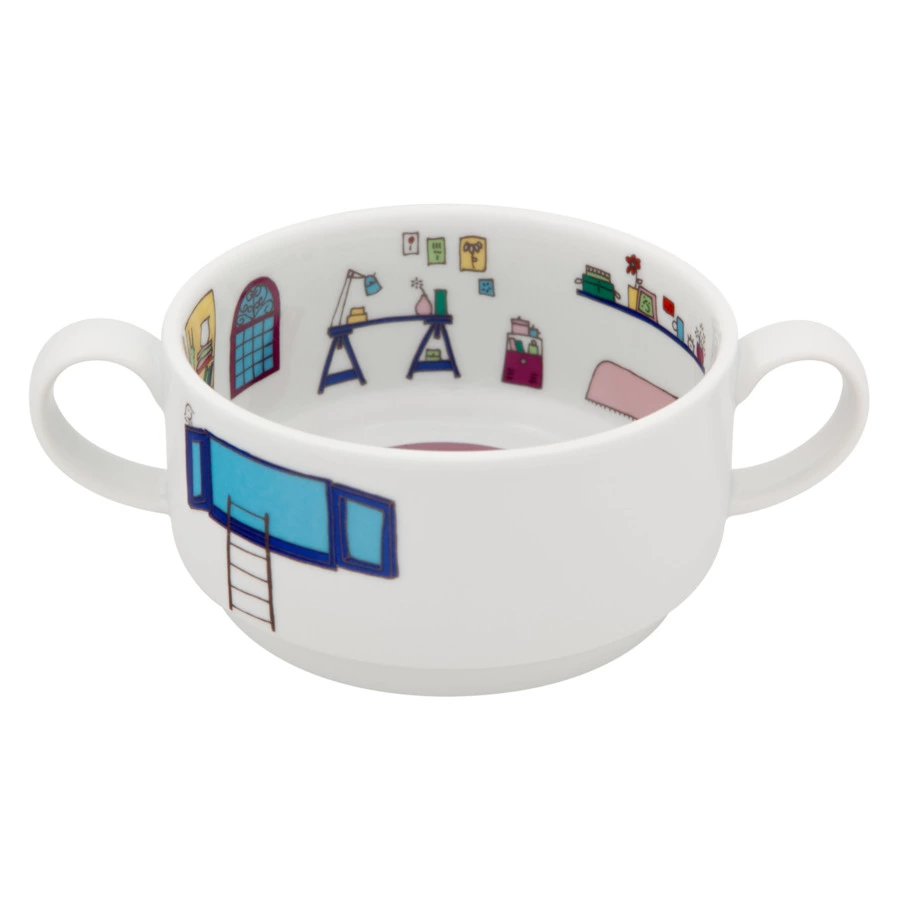 Набор бульонниц Vista Alegre Цветочный квартал 3 шт, фарфор