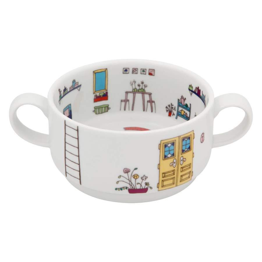 Набор бульонниц Vista Alegre Цветочный квартал 3 шт, фарфор