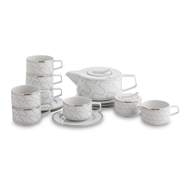 Сервиз чайный Vista Alegre Трассо на 6 персон, 15 предметов, фарфор