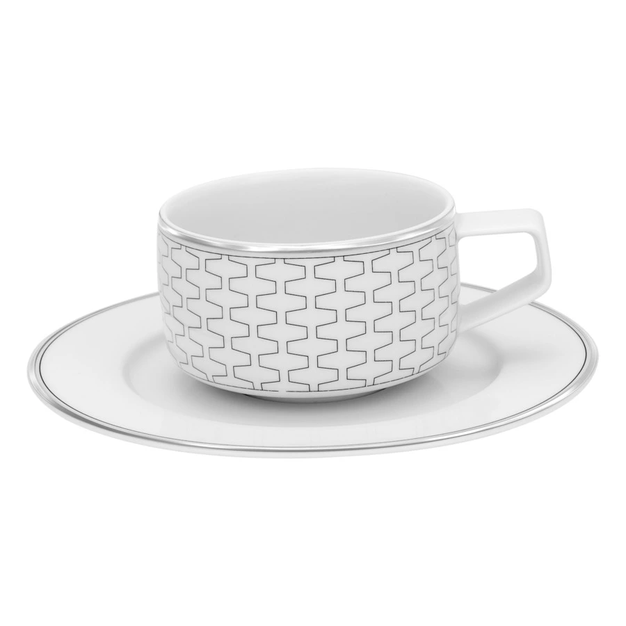 Чашка кофейная с блюдцем Vista Alegre Трассо 146 мл, фарфор