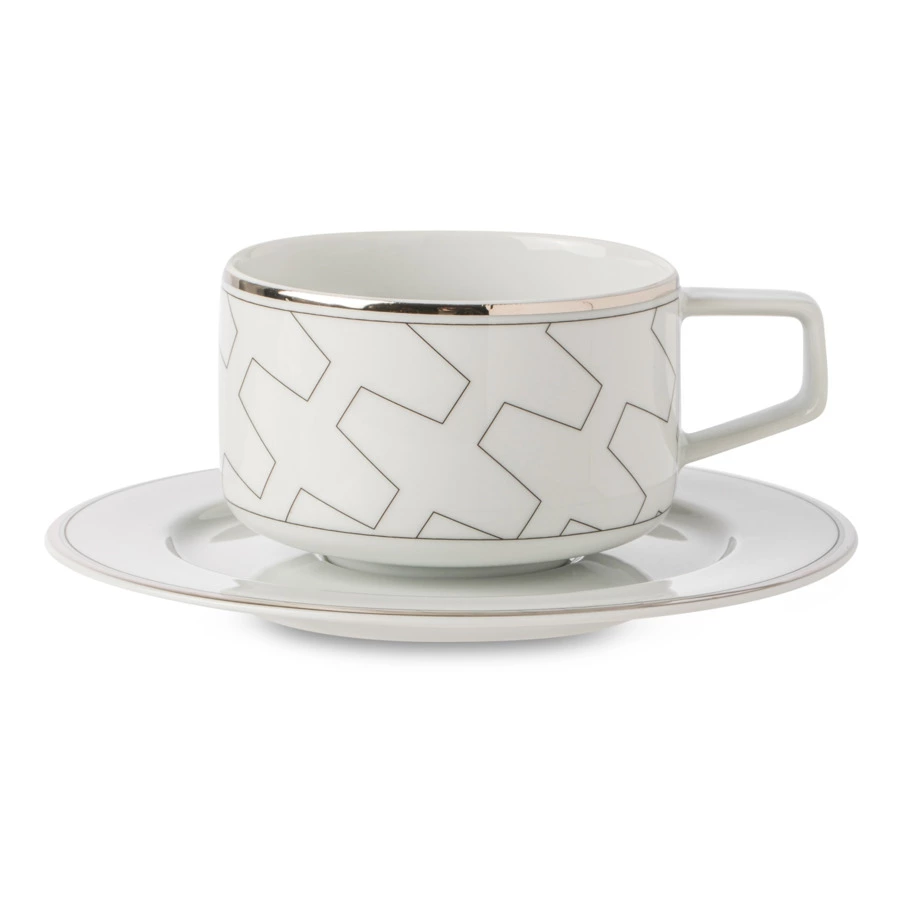 Чашка чайная с блюдцем Vista Alegre Трассо 260 мл, фарфор