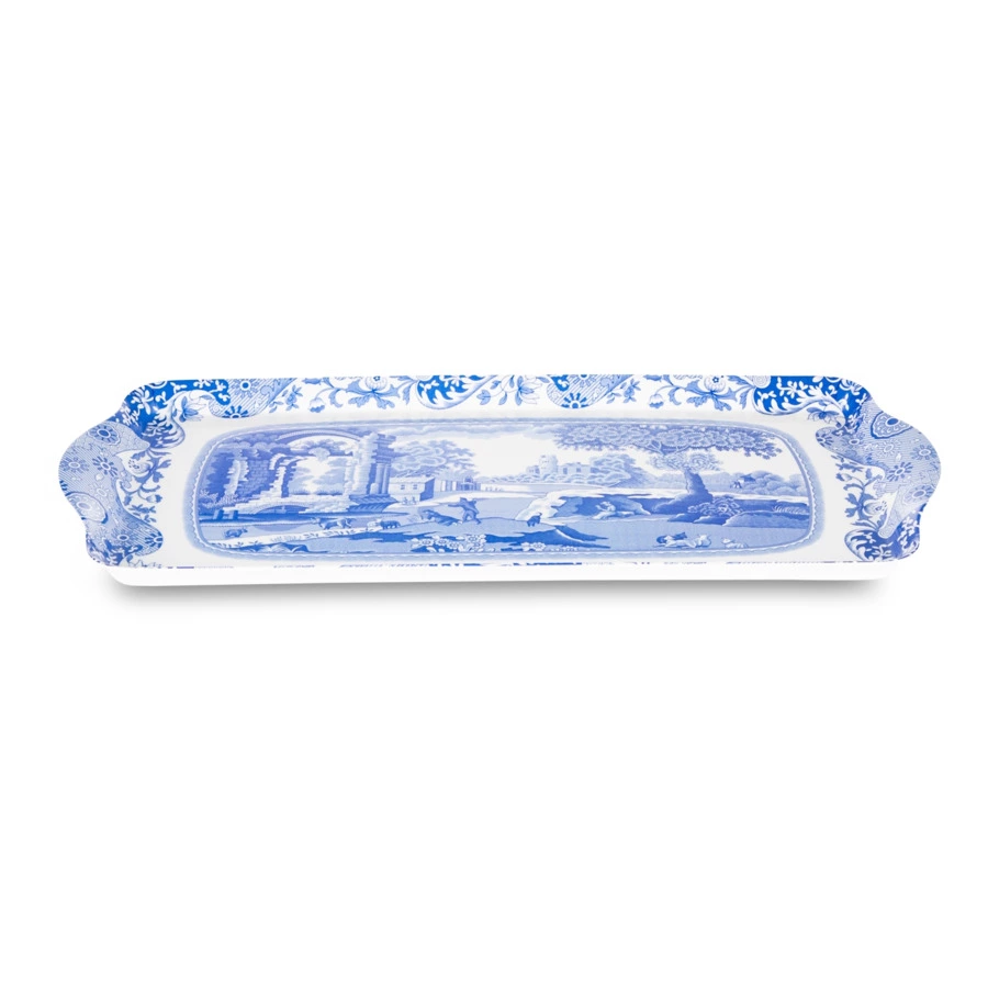 Поднос прямоугольный с ручками Pimpernel Голубая Италия 38,5х16,5 см