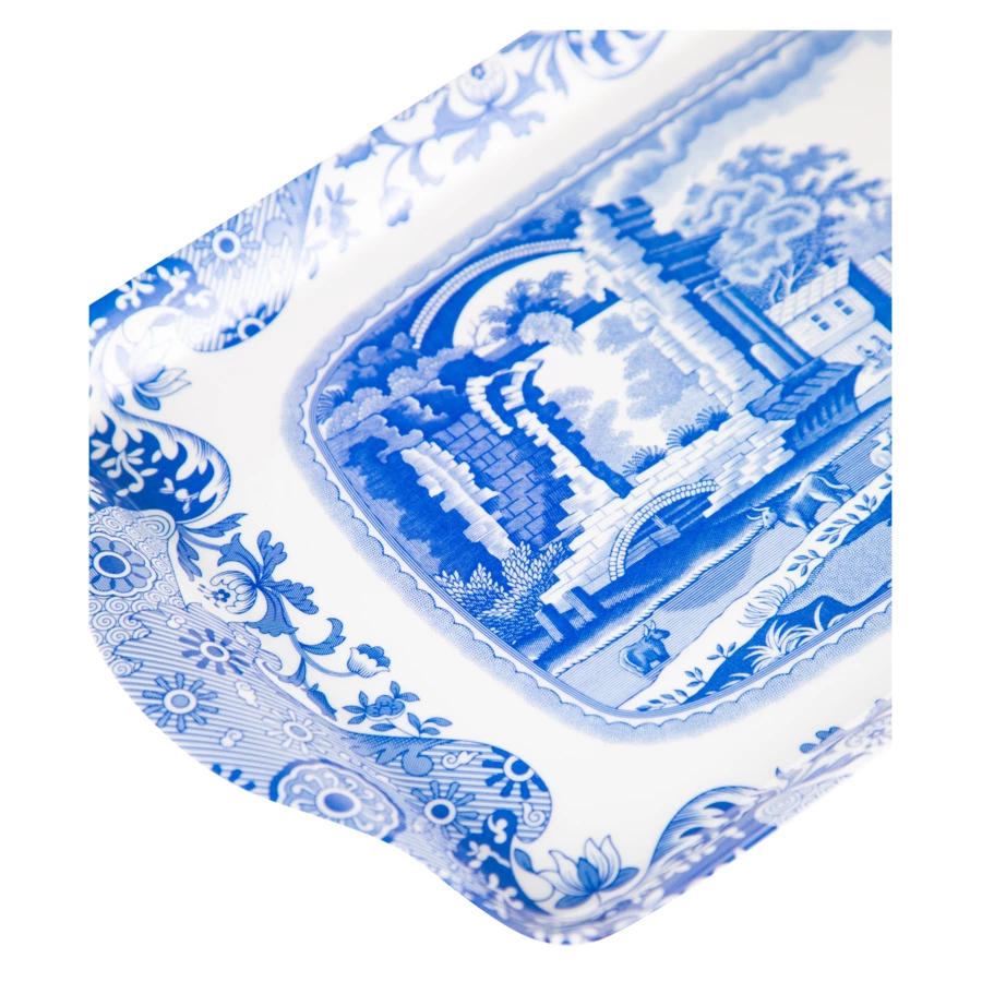 Поднос прямоугольный с ручками Pimpernel Голубая Италия 38,5х16,5 см