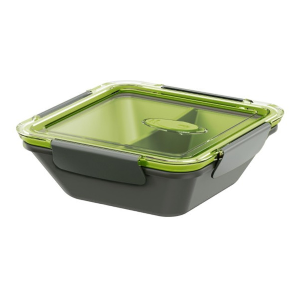 Ланч-бокс со вставкой серо-зеленой Emsa Bento Box 900 мл, пластик-Sale