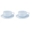 Набор чашек кофейных с блюдцем Portmeirion Выбор Портмейрион 100 мл, 2 шт, голубой