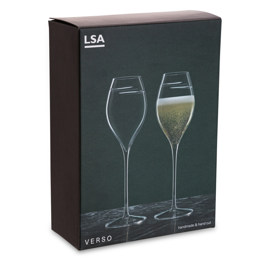 Набор бокалов для шампанского LSA International Signature Verso 370 мл, 2 шт, стекло