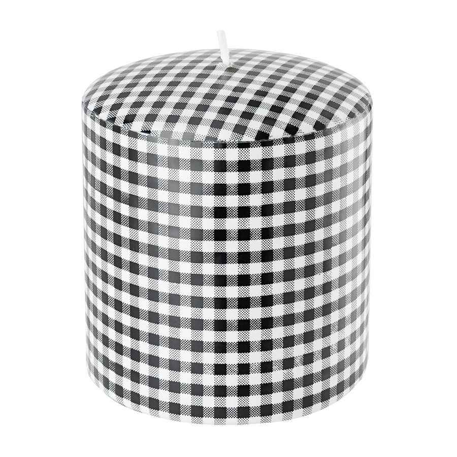 Свеча интерьерная Pernici Quadretto Black&White 700 мл, столб 11х10 см, п/к