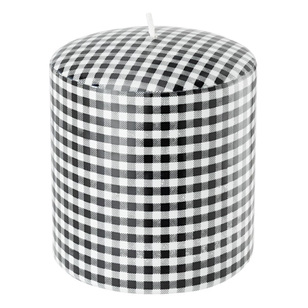 Свеча интерьерная Pernici Quadretto Black&White 700 мл, столб 11х10 см, п/к