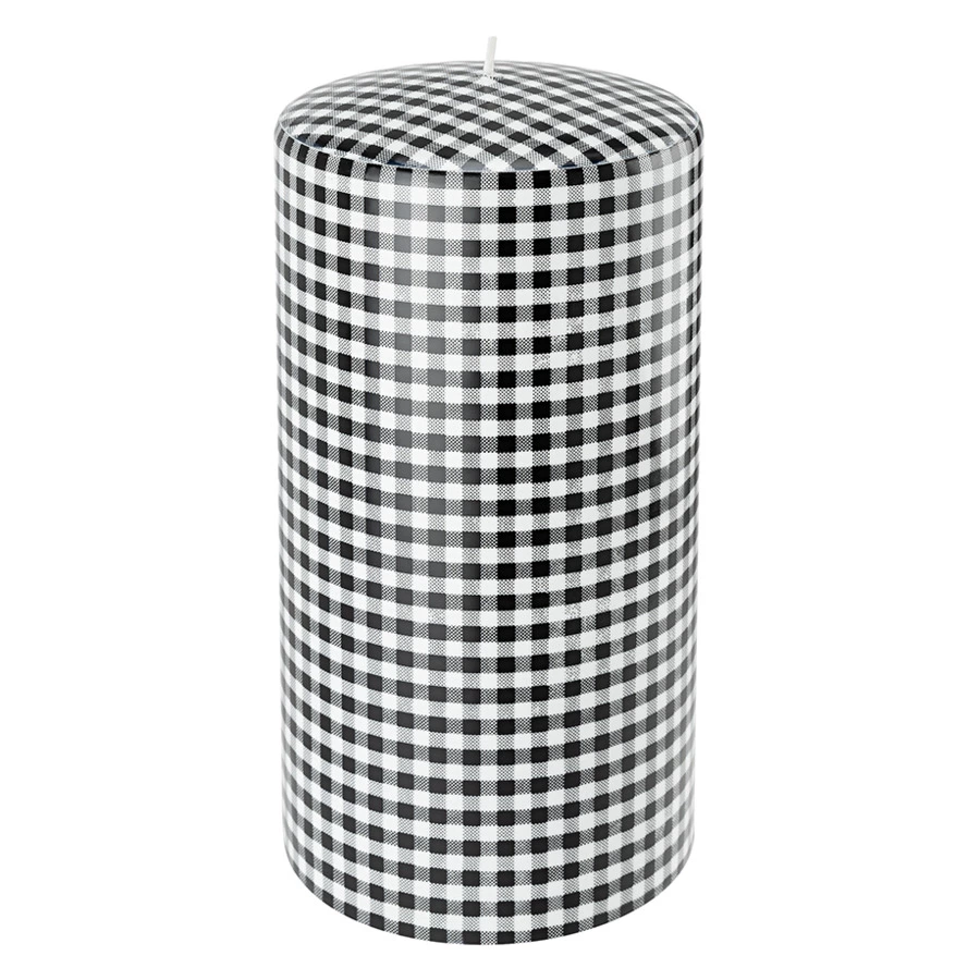 Свеча интерьерная Pernici Quadretto Black&White 1,3 л, столб 20х10 см, п/к