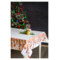 Скатерть прямоугольная Mix&Match Home Новогодние игрушки 168х250 см, хлопок, белая с принтом